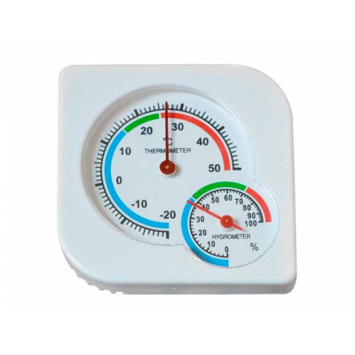 Room thermometer with hygrometer